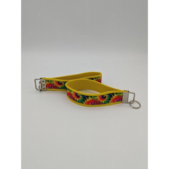 Tie Dye Keychain Wristlet Fabric Key FOB Gift New Drivers Boho Hippie Cheerful - Picture 7 of 7